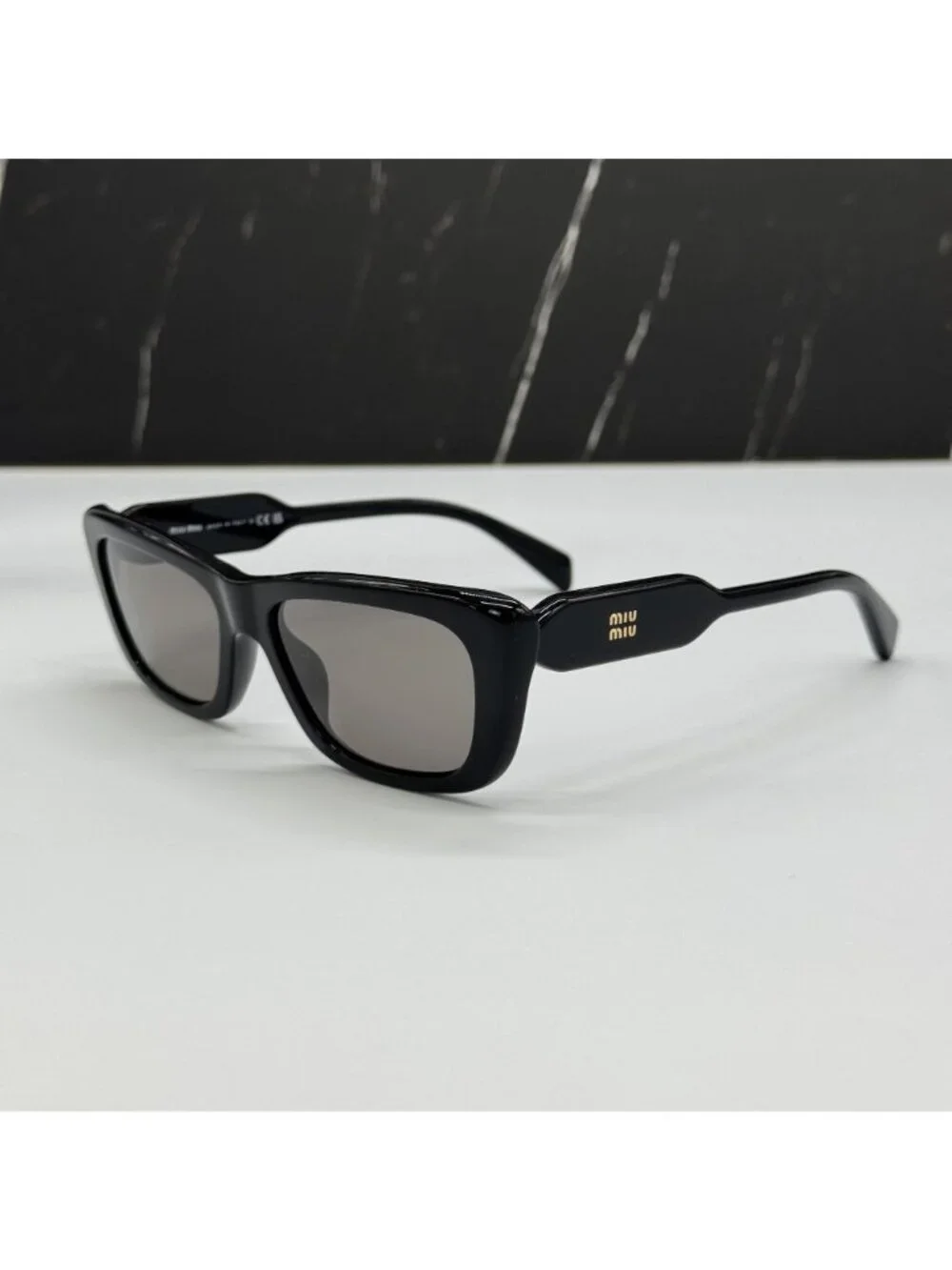 New Miu Miu MU B12S 16K80Q Black Cat Eye Sunglasses MUB12S